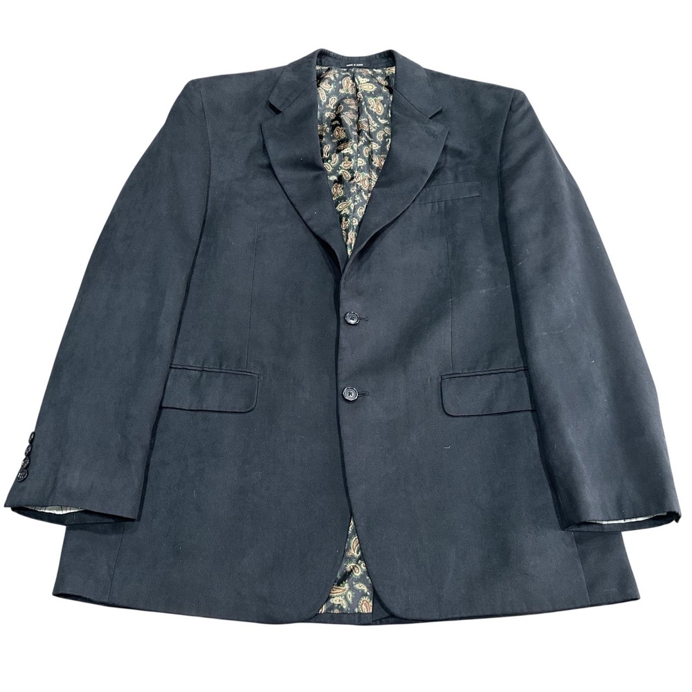 Lauren‎ Ralph Lauren Mens Navy Blue Paisley Lined Blazer Jacket 42R 4900003112